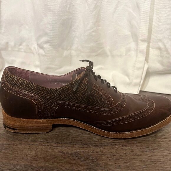 Beautiful genuine leather women's Oxford shoes handmade in England - Picture 4 of 9